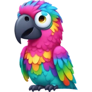 lisa frank parrot sticker