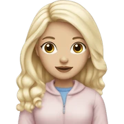 light pink soft blonde girl light white skins blue eyes  sticker