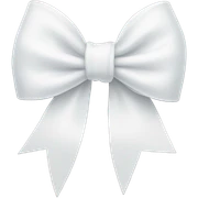 White bow on white bow sticker