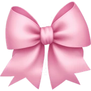 light pink ribbon bow sticker