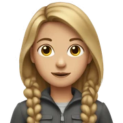 girl with brown/blond hair outdoors sticker