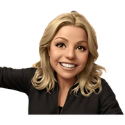 smiling girl with blonde hair sticker