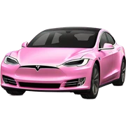 Pink Tesla  sticker