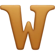 Letter W sticker