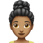 girl with hair up sticker