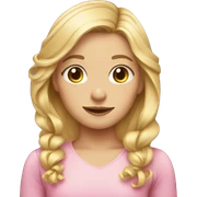 Blond hair girl with a ribbon  sticker