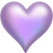 pastel lilac-colored iridescent heart sticker