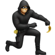 Thief taking booty sticker