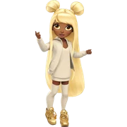 blonde girl with dark skin sticker