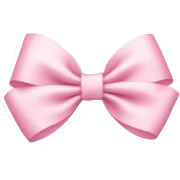 Baby pink bow sticker