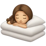 brown hair girl sleeping sticker
