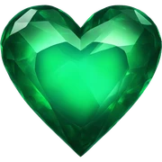 emerald glass heart sticker