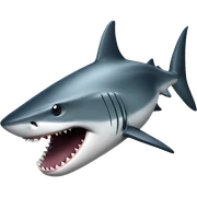 Realistic shark sticker