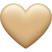 Beige heart  sticker