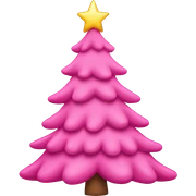 Pink Christmas tree  sticker
