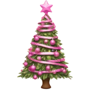 Pink Christmas tree  sticker