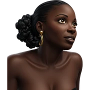 dark beauty with hoop earrings sticker