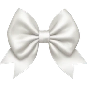 white satin bow sticker