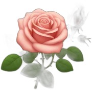 Rose with vines sticker