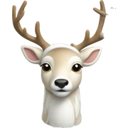 White Christmas deer sticker