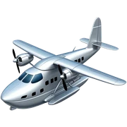 Twin engine seaplane  sticker