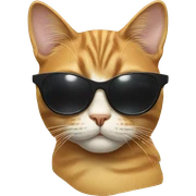 Cat with sunglasses sticker