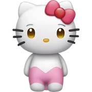 hello kitty with heart sticker