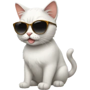 Cat with sunglasses sticker