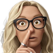 blonde girl adjusting glasses portrait sticker