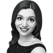 smiling girl in monochrome dress sticker