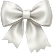 white satin bow sticker