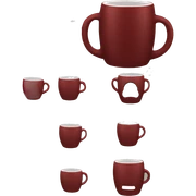 Dark red mug sticker