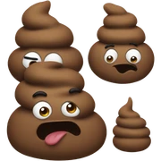 Silly poop sticker