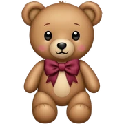 Osito de peluche con moño color bordo sticker