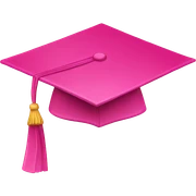 Pink graduation cap sticker