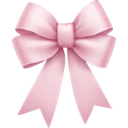 light pink ribbon bow sticker