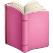 Pink book sticker