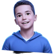 smiling boy in hoodie sticker