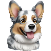 Blue Merle corgi sticker