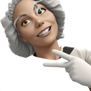 realistic maid with white gloves sticker