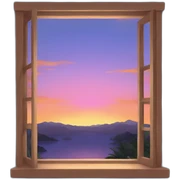 sunset from the window sticker