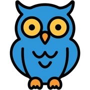 blue owl sticker