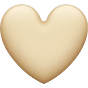 Beige heart sticker