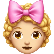 Pink bow sticker