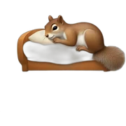the squirrel is sleeping sticker
