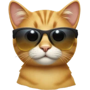 Cat with sunglasses sticker