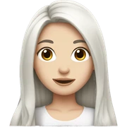 white girl with long black hair sticker