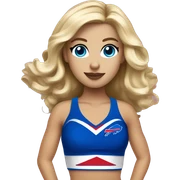 buffalo bills blonde cheerleader blue eyes sticker