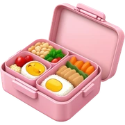 Light pink bento box open sticker