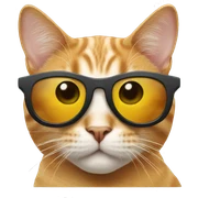 Cat with sunglasses sticker